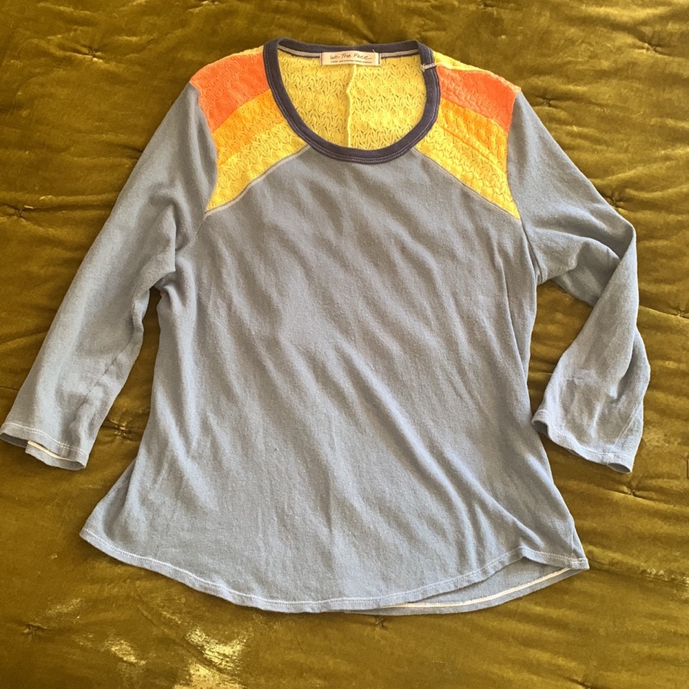 Free People 3/4 sleeve shirt